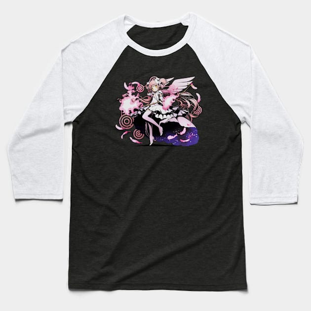 God Madoka Baseball T-Shirt by FireFlea